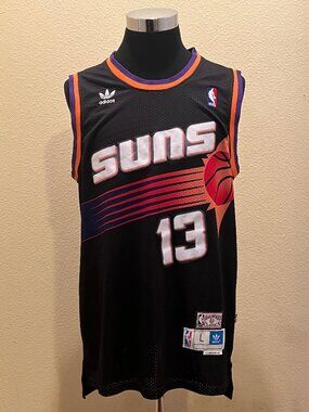 adidas Phoenix Suns Steve Nash #13 NBA Jersey Mens L Black